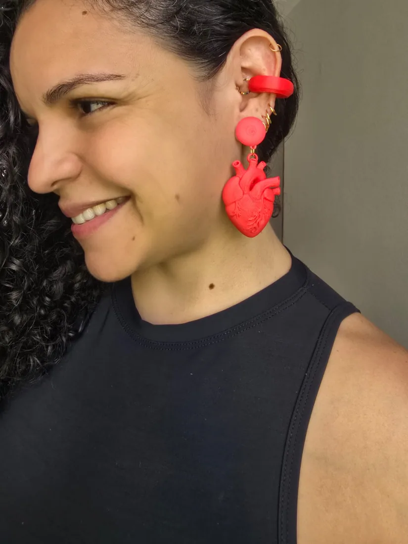 Maxi Aretes Corazón Anatómico
