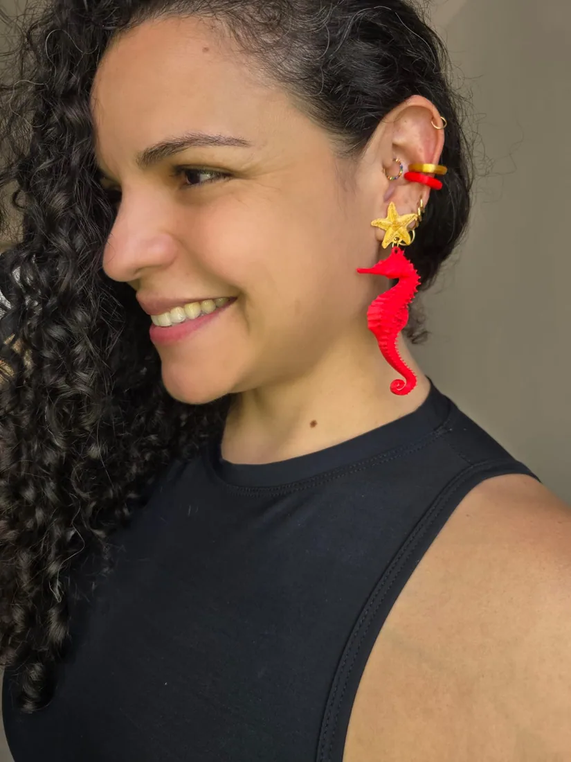 Maxi Aretes Caballo de Mar